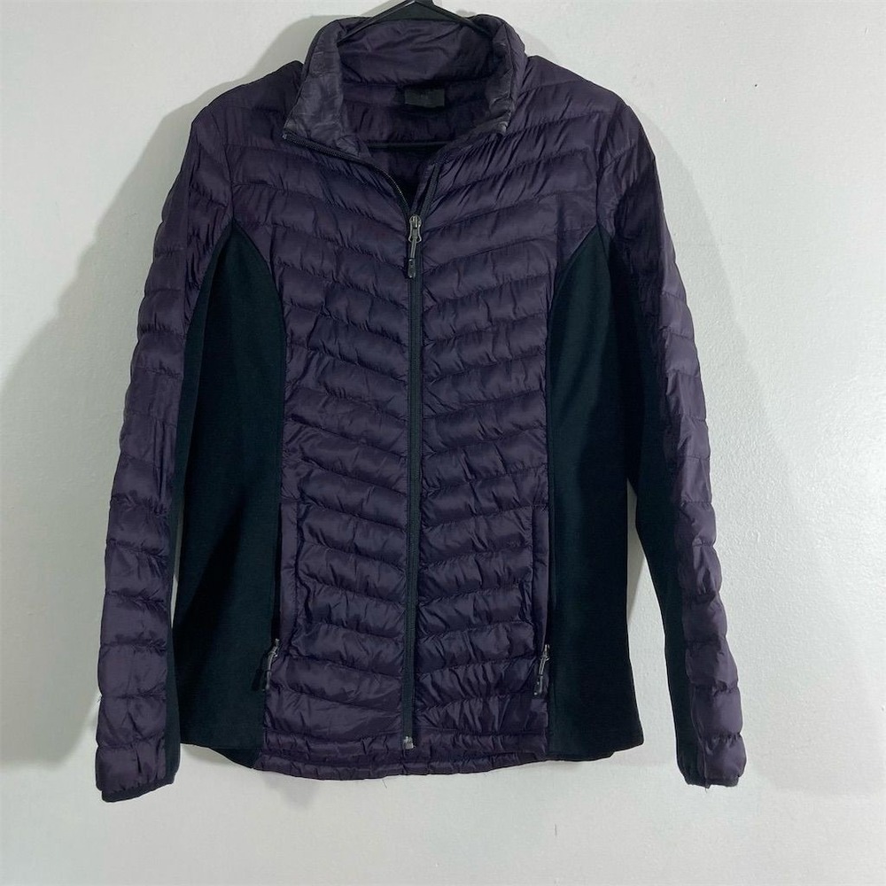 32 Degrees Heat Puffer Jacket Women Medium Purple Pre Owned Quilted Zip Up